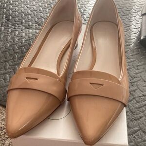 Boden Nude Patent Pointed-Toe Loafer Heel // Sz 39 UK (9 US)